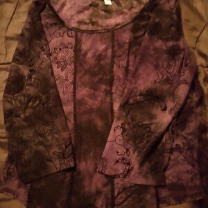 Goth purple black blouse